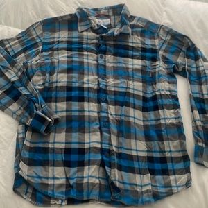 Blue & Gray Plaid Columbia Button Down